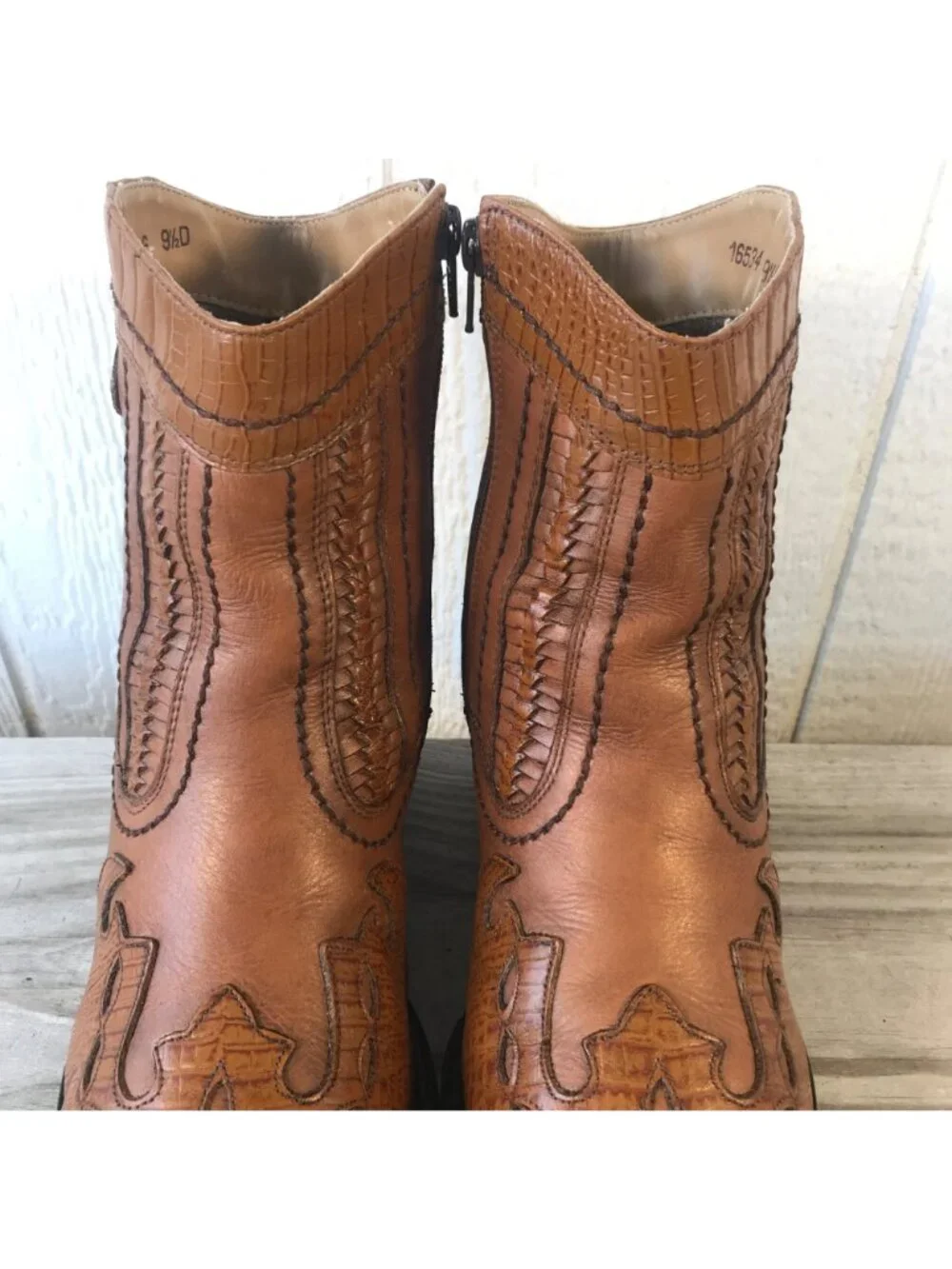 Donato Marrone D'Milton Men Western Brown Ankle Side Zip Boot 9.5 D 16534 Brazil